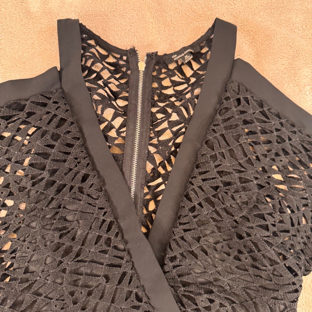 The Clothing Company Crochet Swim Cover Bell Sleeve Maxi Dress Witchy Boho Sz M - Picture 10 of 16